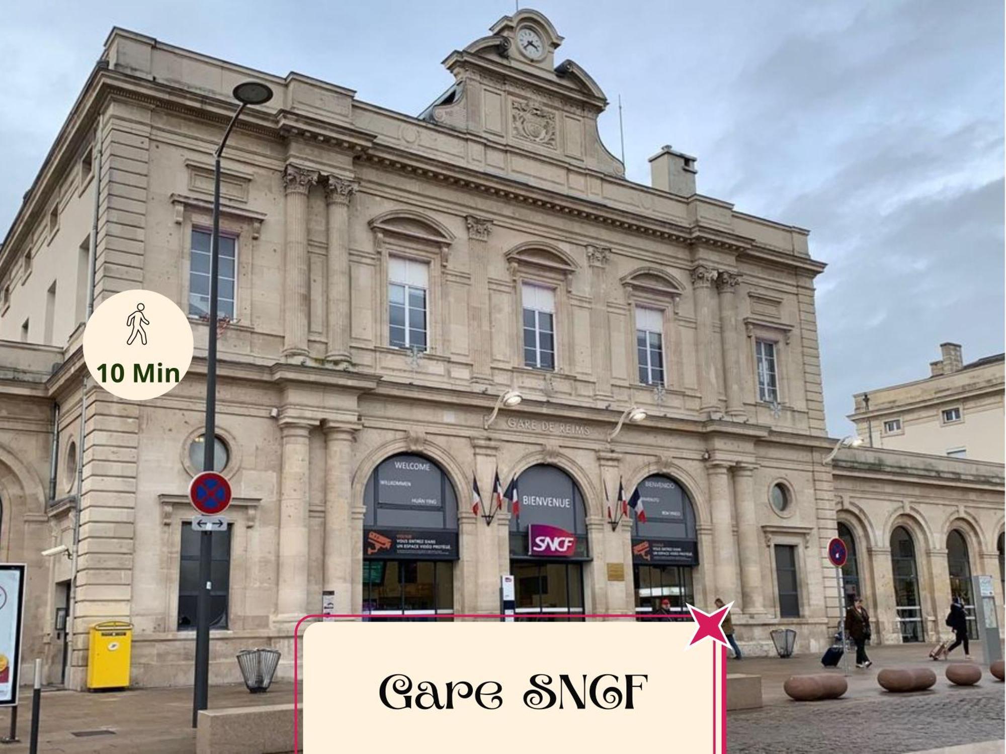 Colbert 541 Hypercentre - Ideal Couple & Pro - Wifi Debit - Gare, Cathedrale, Commerces, Restaurants & Transports En Commun A Moins De 10 Minutes A Pied Appartement Reims